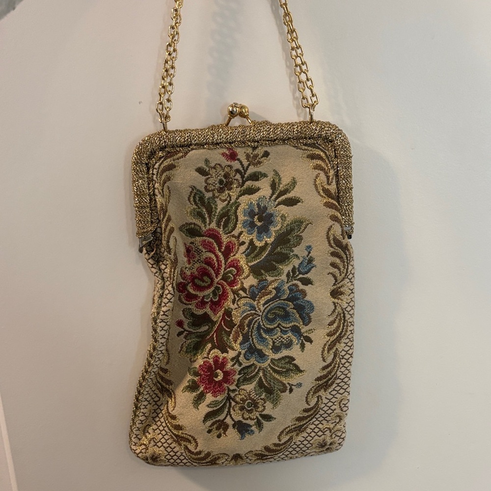 Floral Tapestry Evening Bag